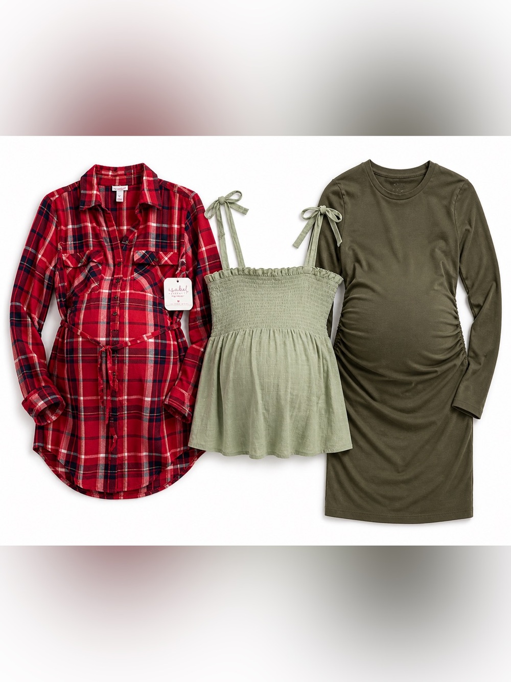 Maternity Capsule Bundle Size M/L Tops + Dress Pregnancy Outfit Lot NWT Included